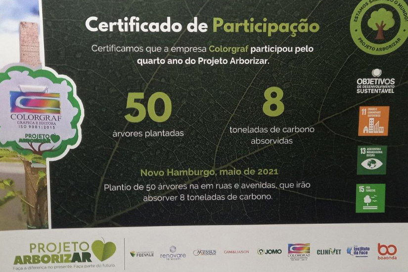 Colorgraf incentiva a arborização urbana