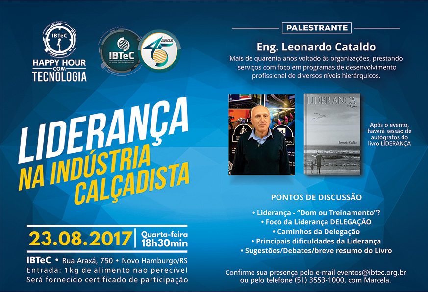 Liderança na Indústria Calçadista será tema do próximo Happy Hour com Tecnologia