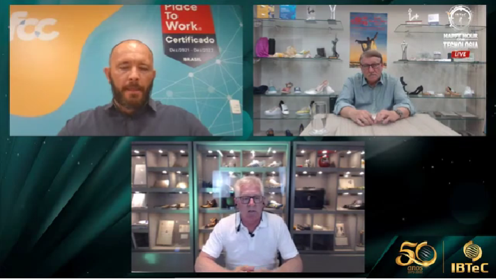Happy Hour com Tecnologia: Presidente do Grupo Cofrag e gerente da unidade calçados da FCC falaram sobre novidades focadas em sustentabilidade para a Fimec 2022