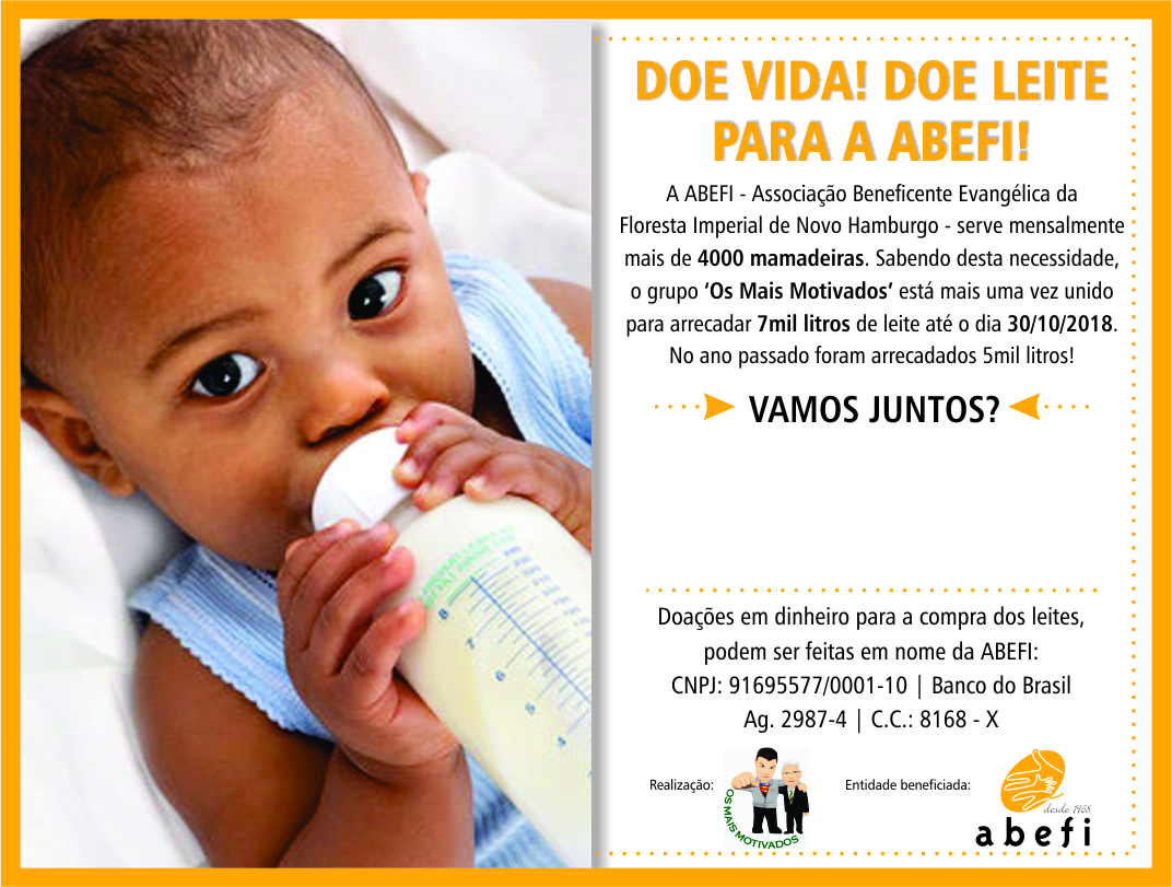 IBTeC engajado na campanha Doe vida, doe leite para a ABEFI!