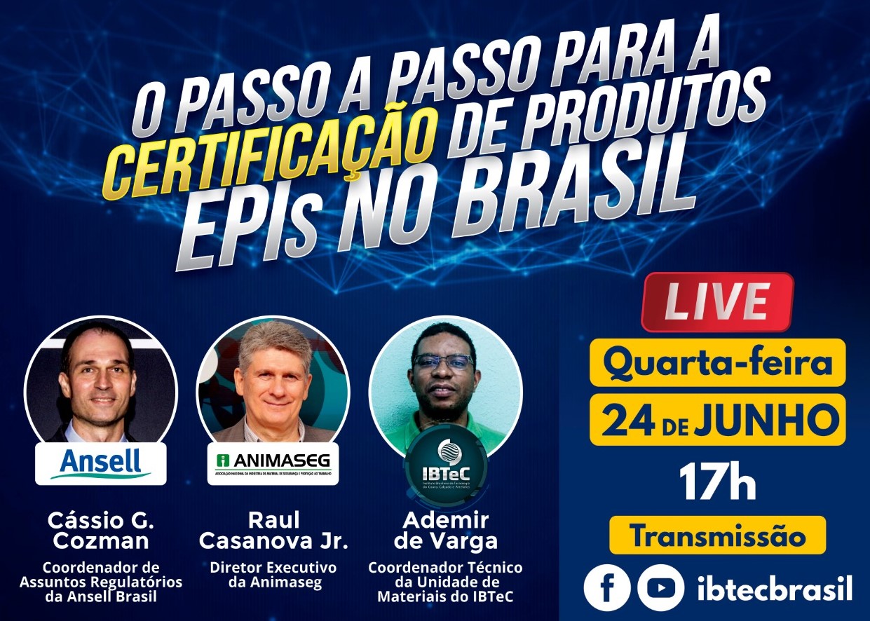 O passo a passo para a certificação de EPIs será tema do Happy Hour com Tecnologia do IBTeC, na próxima quarta