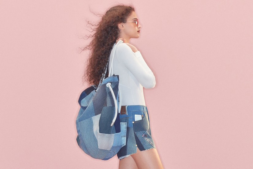 Peças de patchwork sustentável