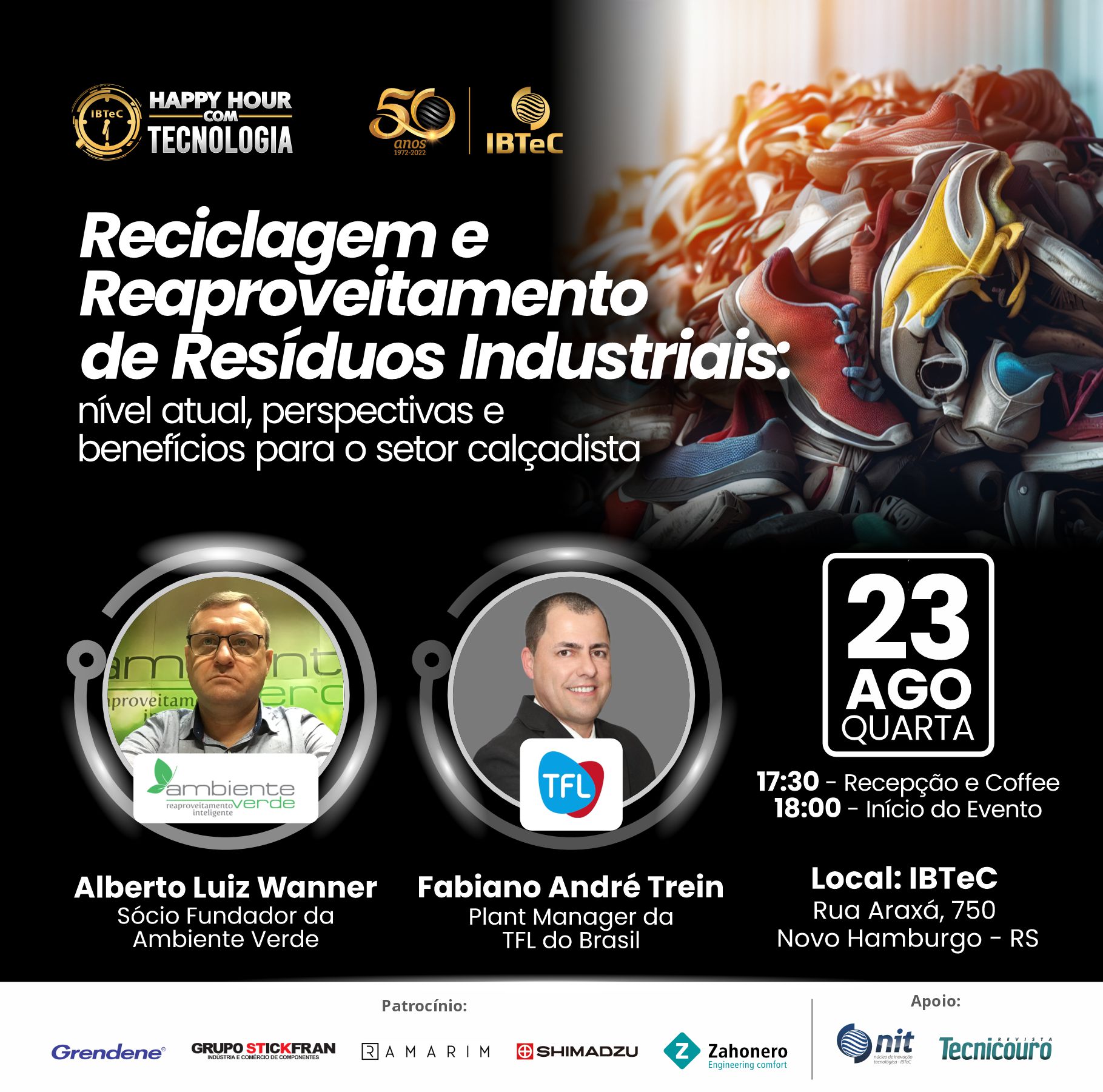 Evento HÍBRIDO! Reciclagem e reaproveitamento de resíduos industriais: nível atual, perspectivas e benefícios para o setor calçadista