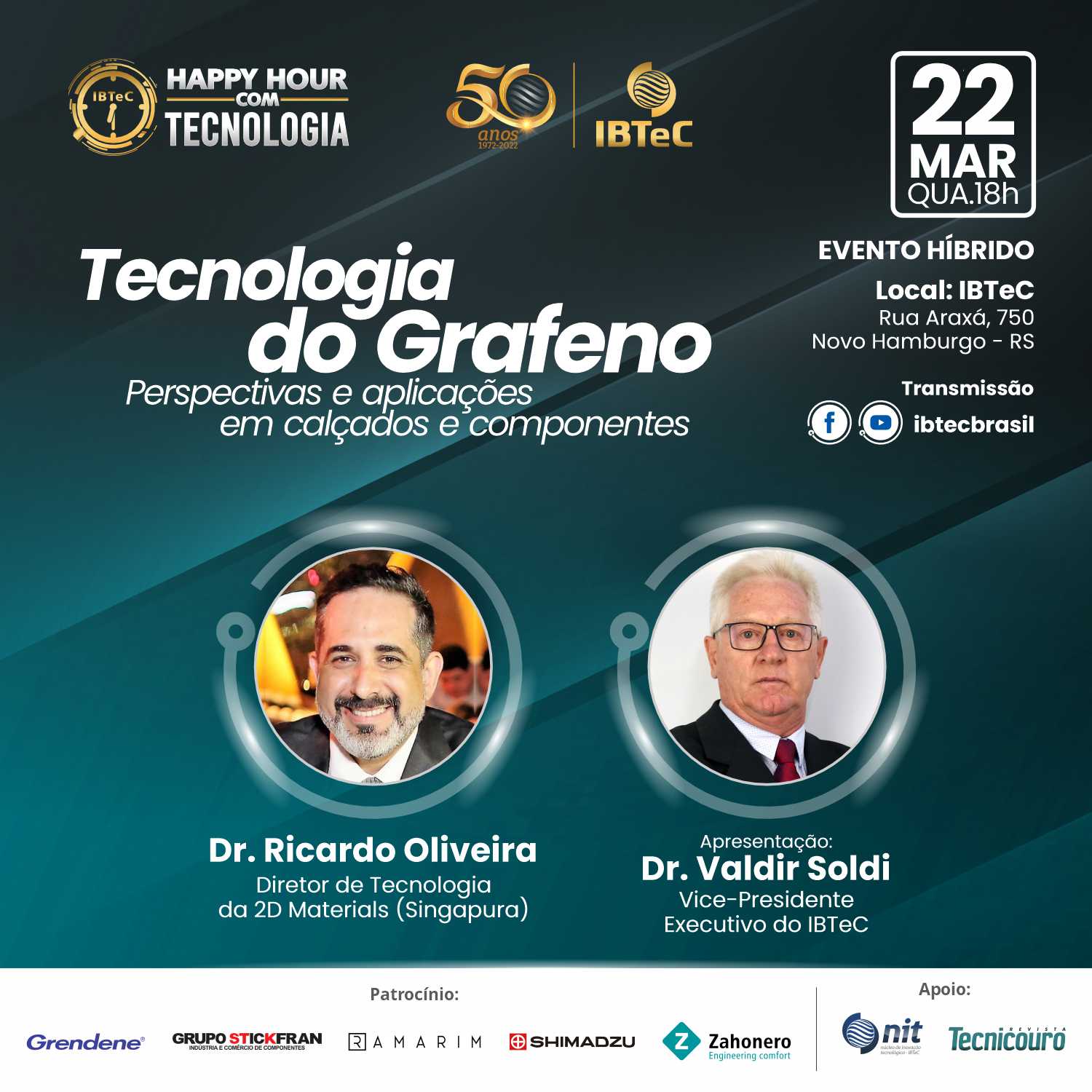 Evento híbrido! Tecnologia do Grafeno - Perspectivas e aplicações em calçados e componentes